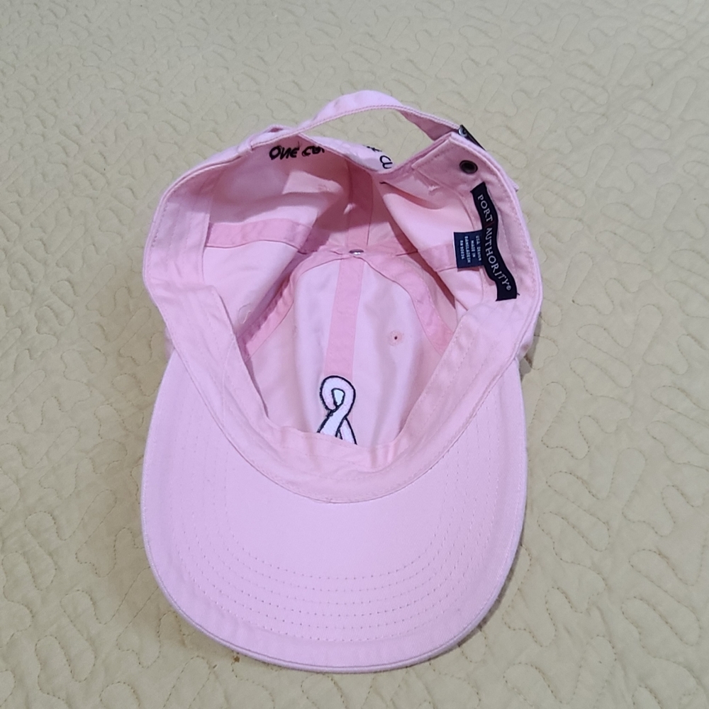 Port Authority Cancer Pink Ribbon strapback hat - Picture 7 of 8